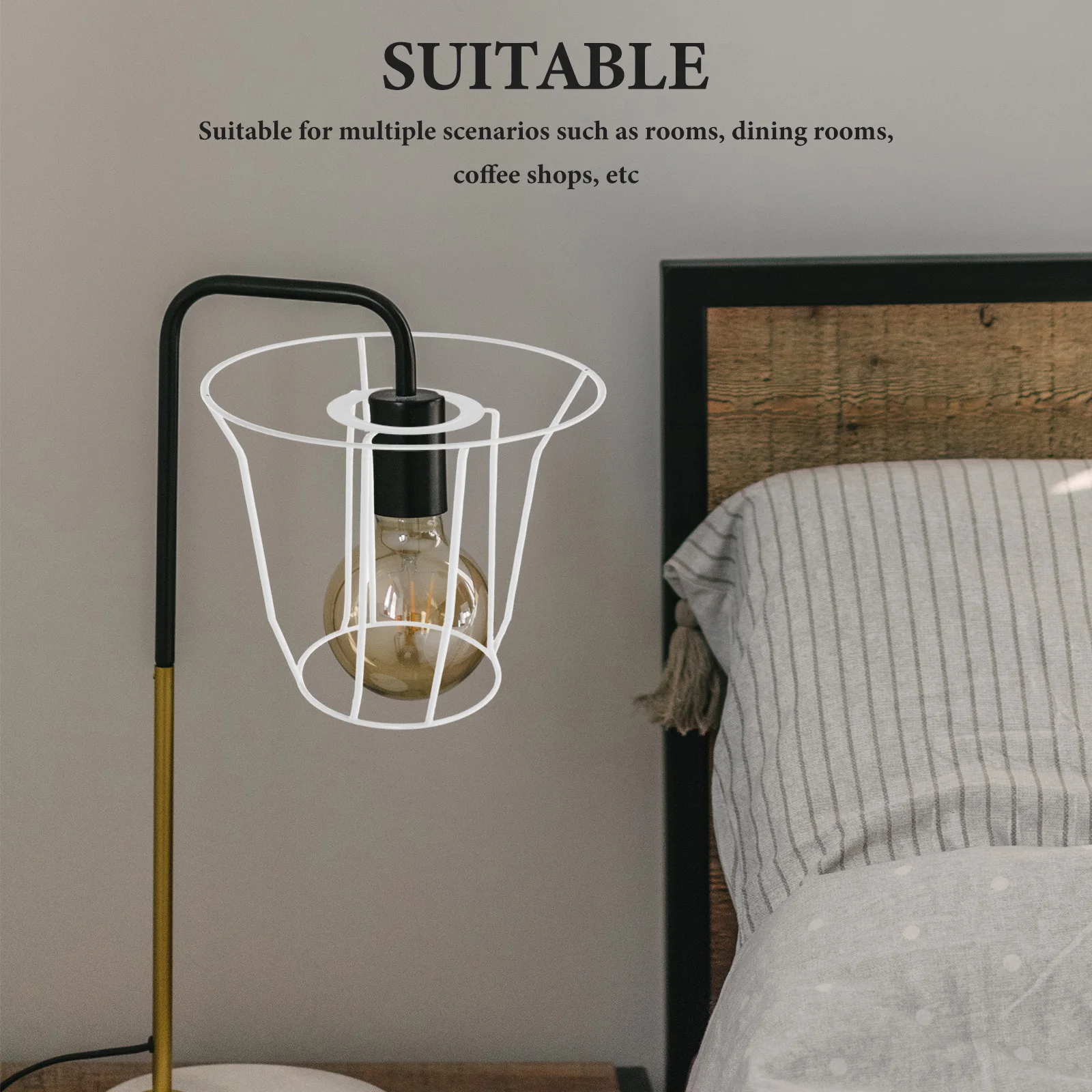 

Unique Iron Wire Lamp Shade Frame Hollow-Out Design for DIY Ceiling Lamps Chandeliers Wire Light Shade Holder Metal Cage Pendant