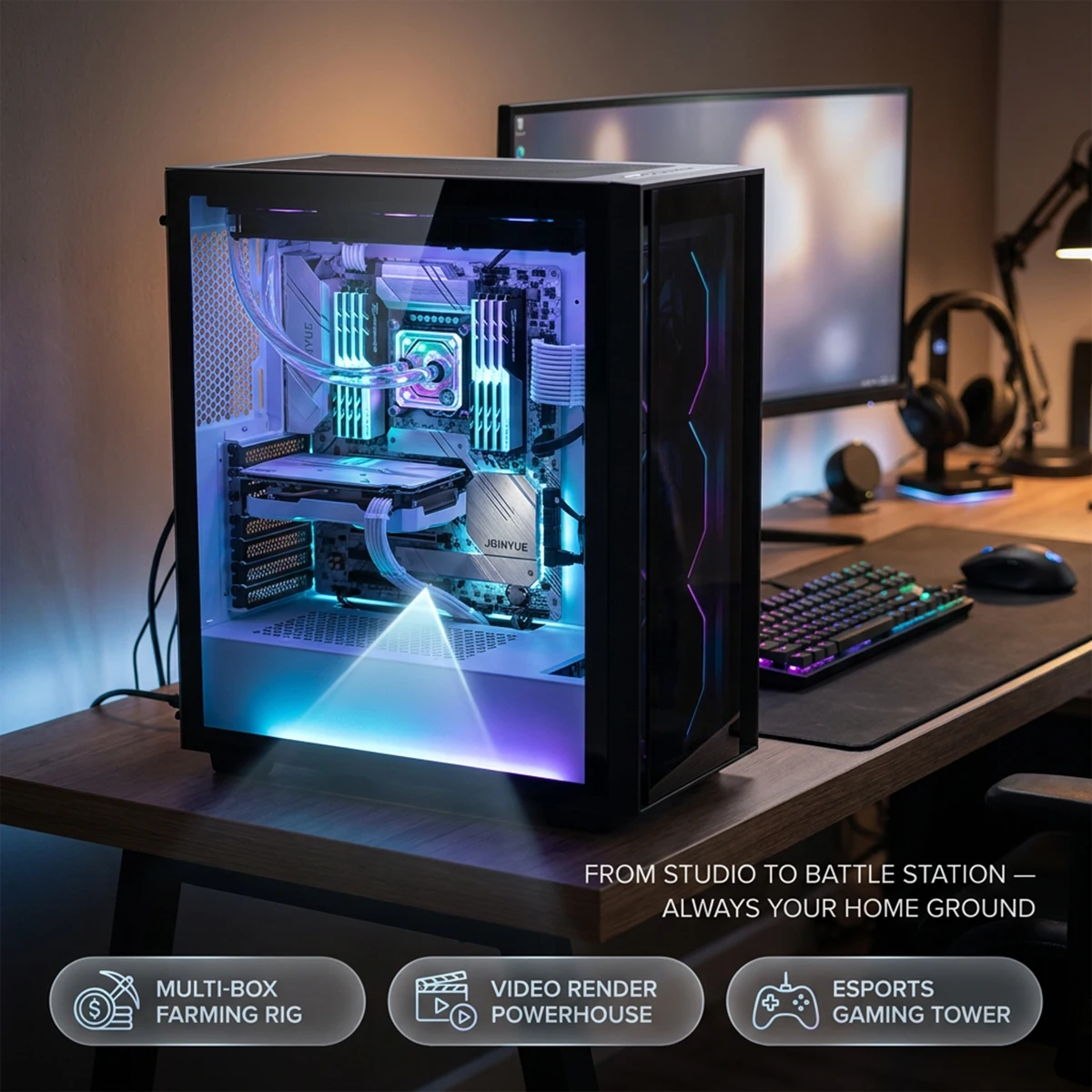 JGINYUE X99 마더보드 LGA 2011-3 지원 제온 E5 V3 V4 CPU 및 DDR4 RAM 메모리 M.2 NVME SATA WIFI X99M 게이밍 D4/ARGB 썸네일 5