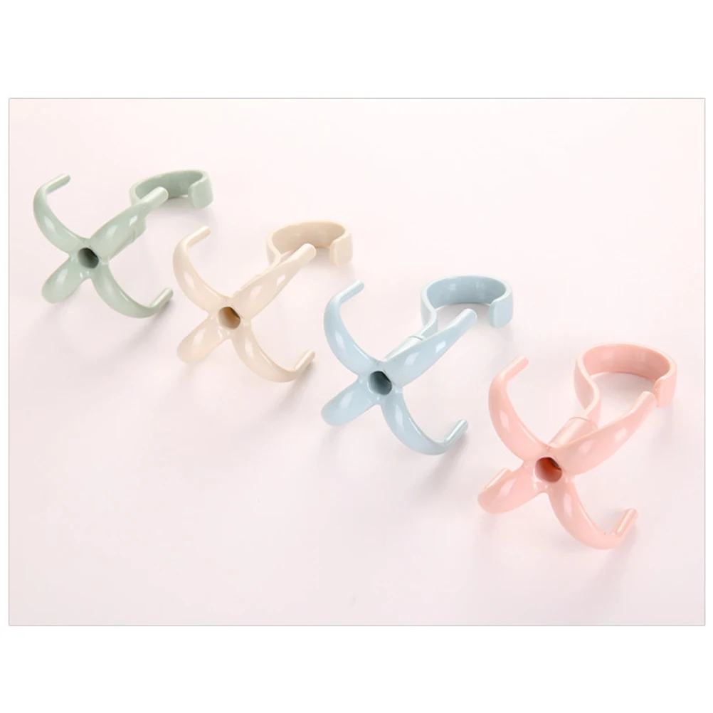 

4 Pcs Hook Hanger Wardrobe Storage Hangers Rotatable Hooks Tie Home Drying Rack Clothes Hanging Multifunction