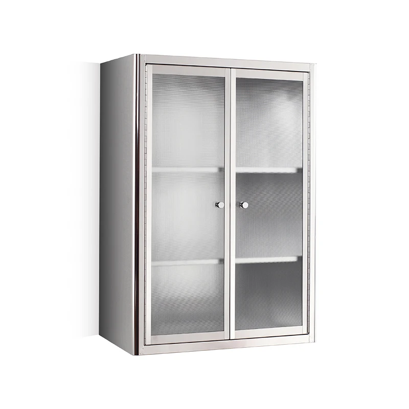 

Modern Wall Mounted Stainless Steel Small Storage Cabinet Kitchen Cabinet with Glass Door YMT-D7050