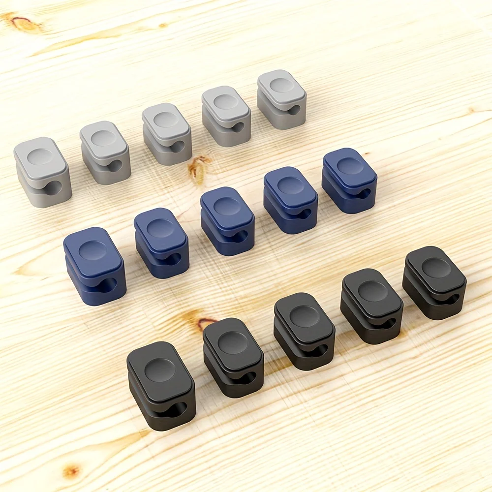 Car Mounted Magnetic Cable Management Silicone Cable Clamp Desktop Multi-Purpose Wire Holder Clips For USB Charging Line Holder