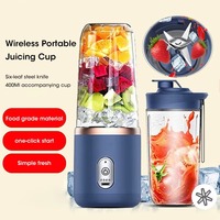 Portable Mini Fruit Blender Electric Wireless Juicer With 6 Blades For Smoothies And Shakes USB Rechargeable Mini Juicer Cup