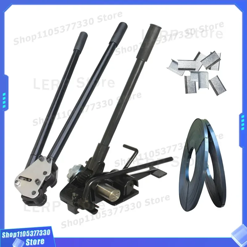32mm Manual Baler Heavy Duty Transport Case Strong Bite Force Firm Binding Wire Strapping Tool for Industrial Packing Use
