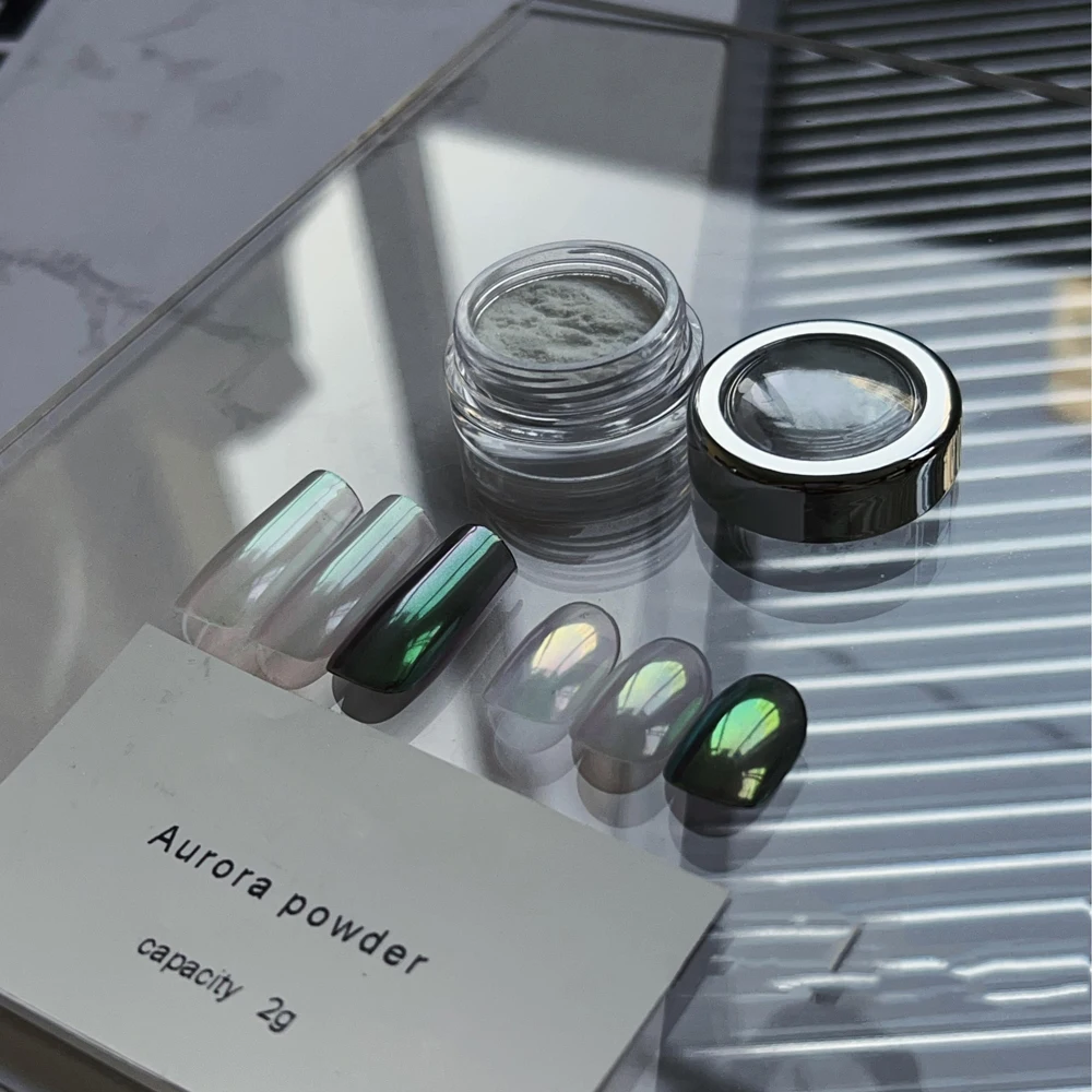 0.2g /Jar 오로라 9D 고양이 눈 네일 파우더 홀로그램 무지개 빛깔의 매직 미러 글리터 파인 크롬 안료 DIY 네일 러빙 파우더