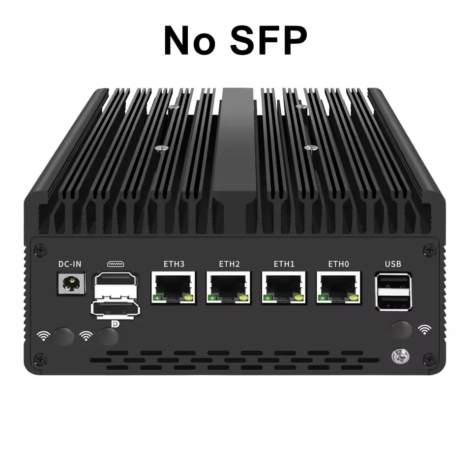 BKHD Nuovo 4xi226-V 2.5G Firewall Mini PC 4*/2*10G SFP + Intel i7 13620H 8505 2 * DDR5 NVMe Computer industriale Home Server Proxmox