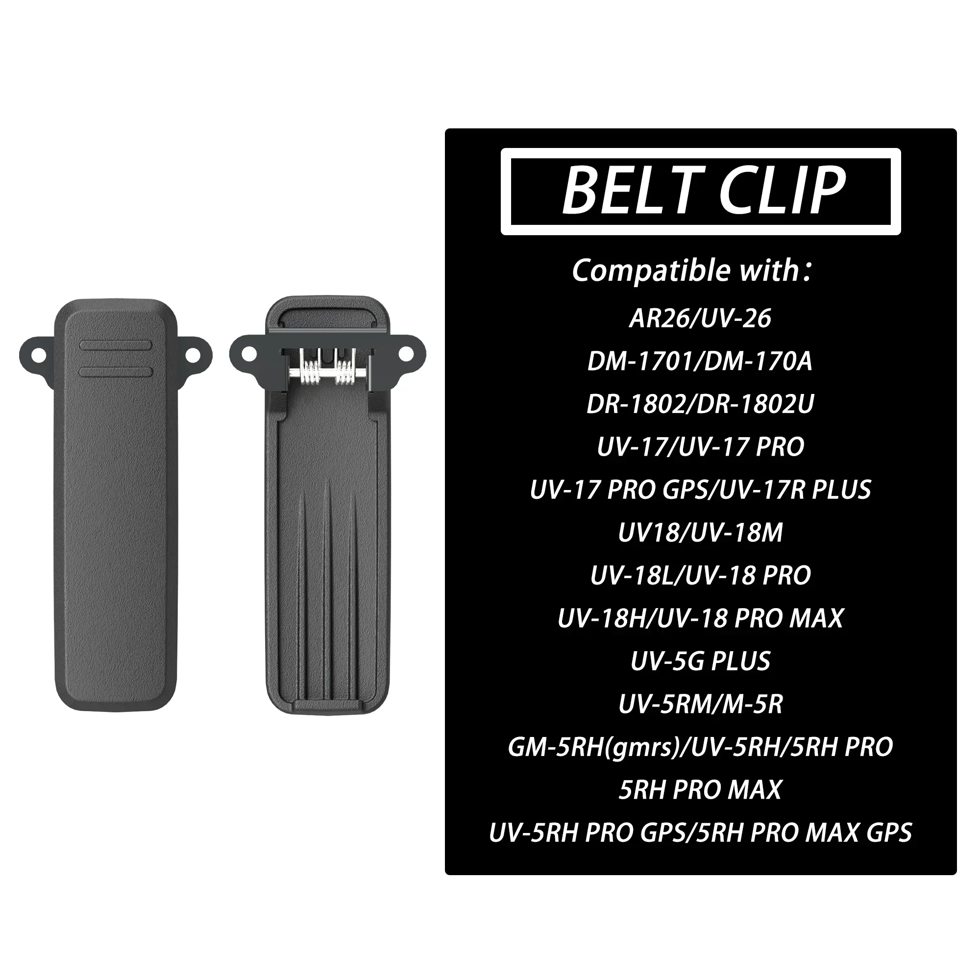 UV-26 Belt Clip Original for Baofeng DM-1701 DR-1802 UV-17 UV--5RM UV-5RH Original Clamp soporte walkie talkie Radio accessories - view 6
