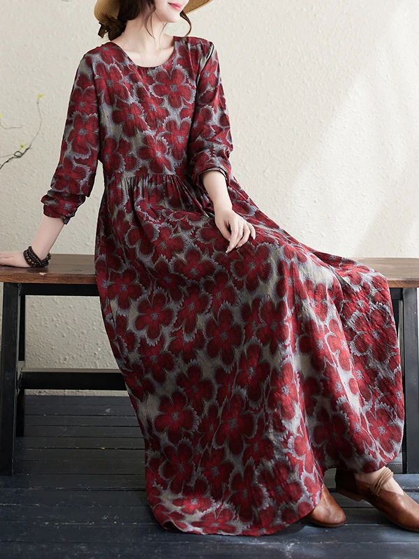 

Корейская японская хлопково-льняная юбка с длинным светом и принтом Faion для похудения, макси-юбка для женщин, поездка на работу, весна