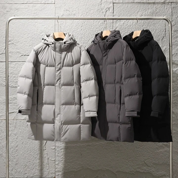 

Men's Mid-Length down Jaet 20g High Fill Power 90 Du down aphene Heat Reflection Hooded Autumn Winter Outdoor Wear