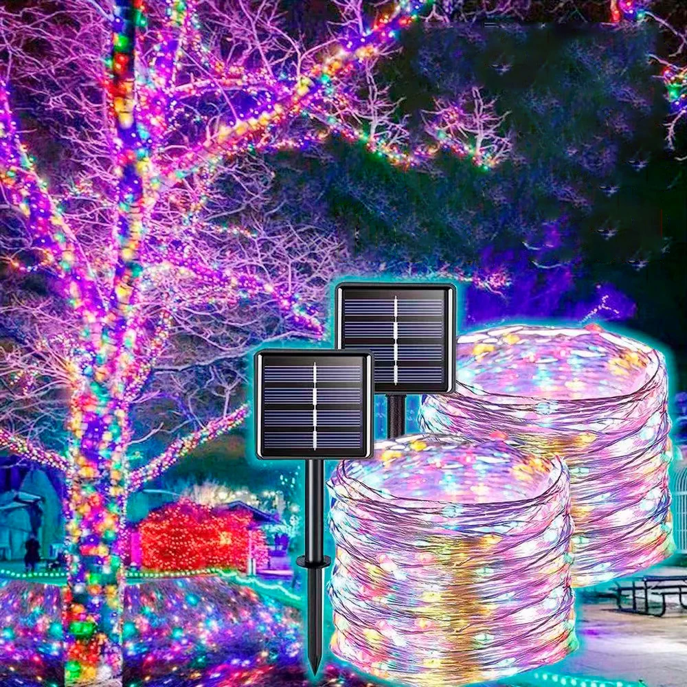 20/50/100/200/300 LED Solar Light Outdoor Lamp String Lights For Holiday Christmas Party Waterproof Fairy Lights Garden Garland