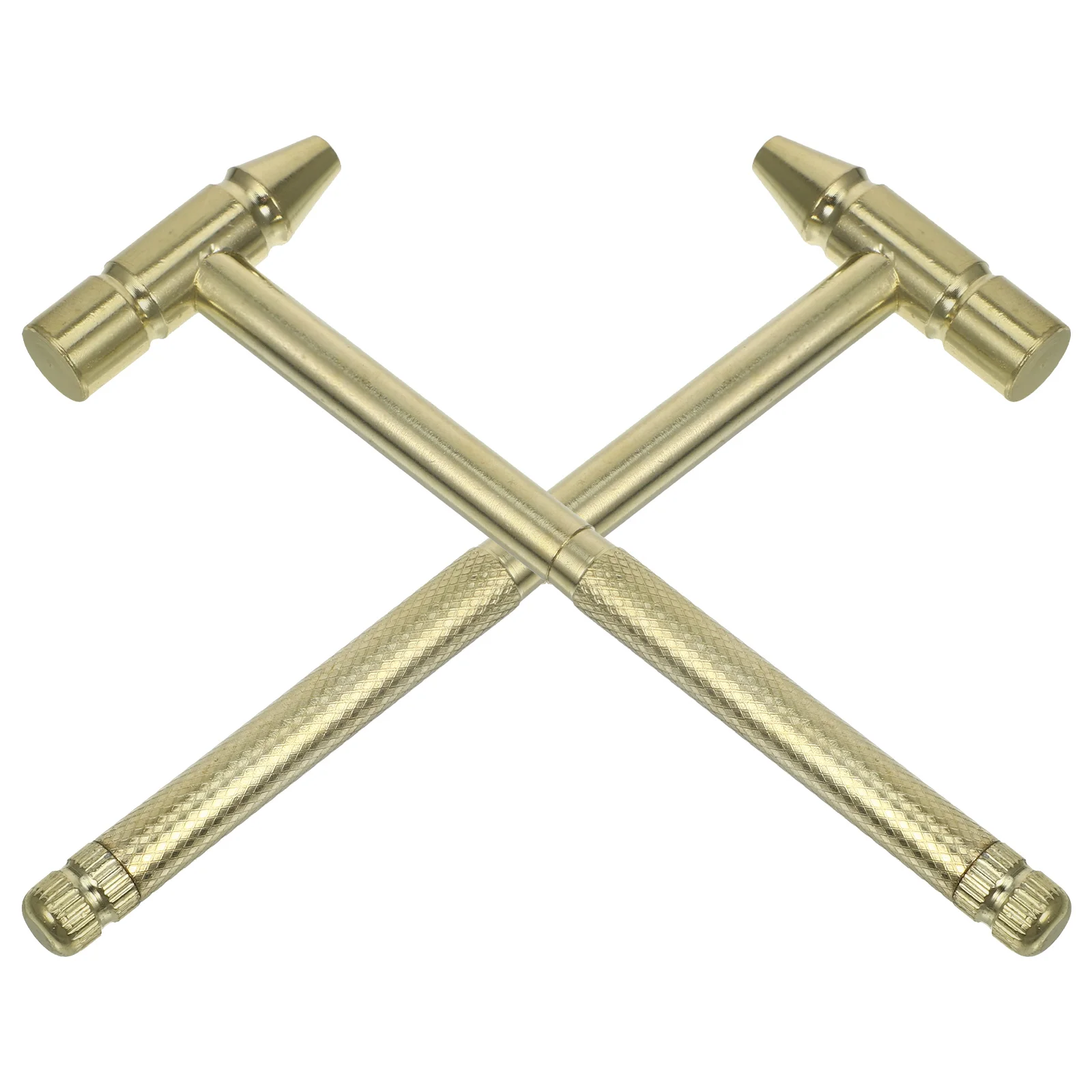 

2pcs Multifunctional Hammer Screwdriver Mini Tool Solid Brass Head Durable Repair Watch Metal Shaping Outdoor Camping Hiking