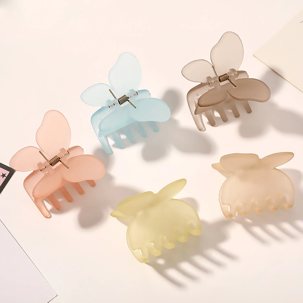 Frauen Kleine Schmetterling Haar Klaue Acryl Klaue Clip Mädchen Süße Haarnadel Krabben Haar Clips Chic Haar Clip Mode Haar Zubehör – Detail 3