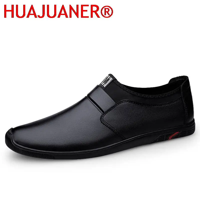 

High Quality Men Loafers New Fashion Mens Driving Shoes Lightweight Walking Casual Loafers Breathable Man Genuine Leather Shoes