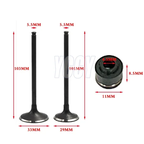 For Honda TRX400EX TRX 400EX XR400R Sportrax 400 Motorcycle Engine Complete Intake Exhaust Valve Kit with Oil Seal Locking Plate