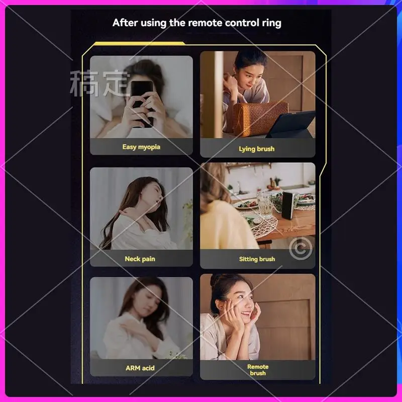ATTT-Bluetooth Remote Page Turner Fingertip Video Controller Fernbedienung Scrollen Zubehör A