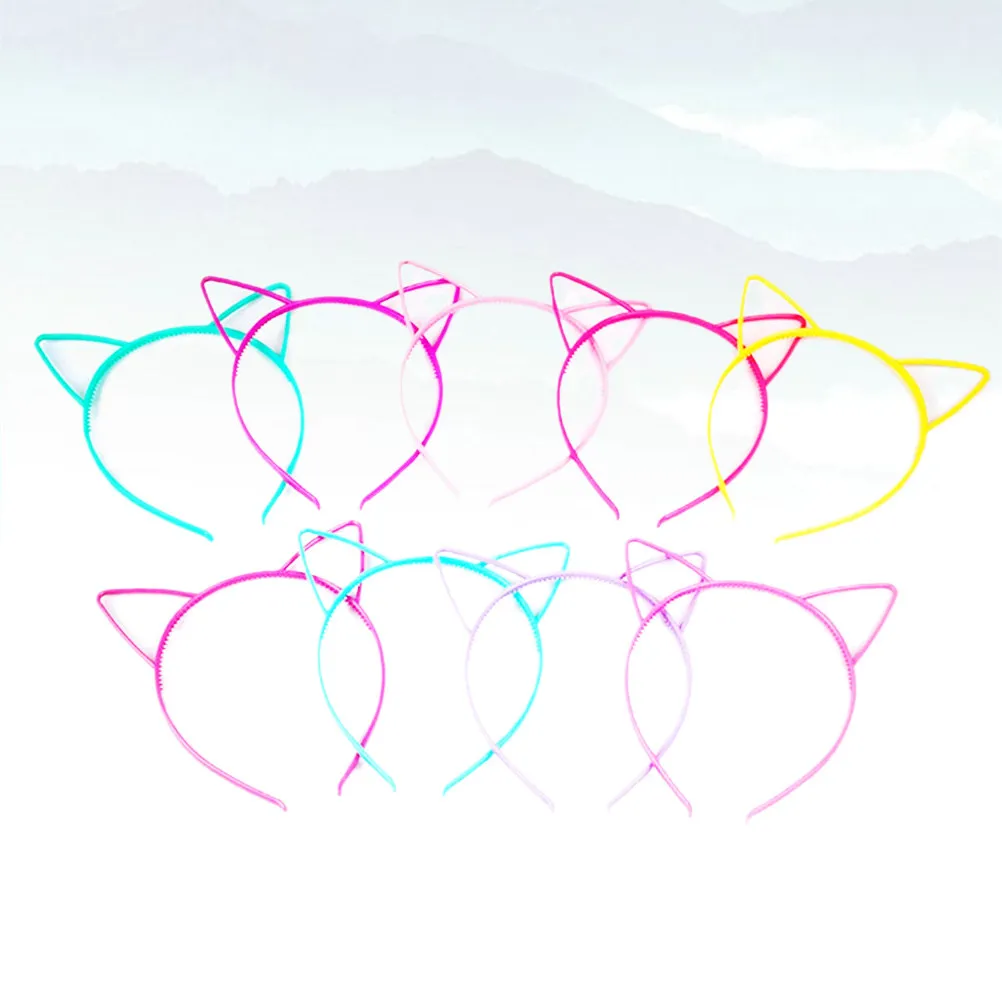 

24 шт. очаровательных повязок на голову с кошачьими ушками, гладкая текстура, обруч для волос, аксессуар для вечеринок, костюмный аксессуар для волос для женщин и девочек, на день рождения, Хэллоуин