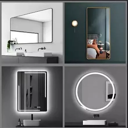Smart Bathroom Mirror Advertising Machine Human Body Sensing Waterproof Vanity Mirror Android Led Lighting Bluetooth Speakers