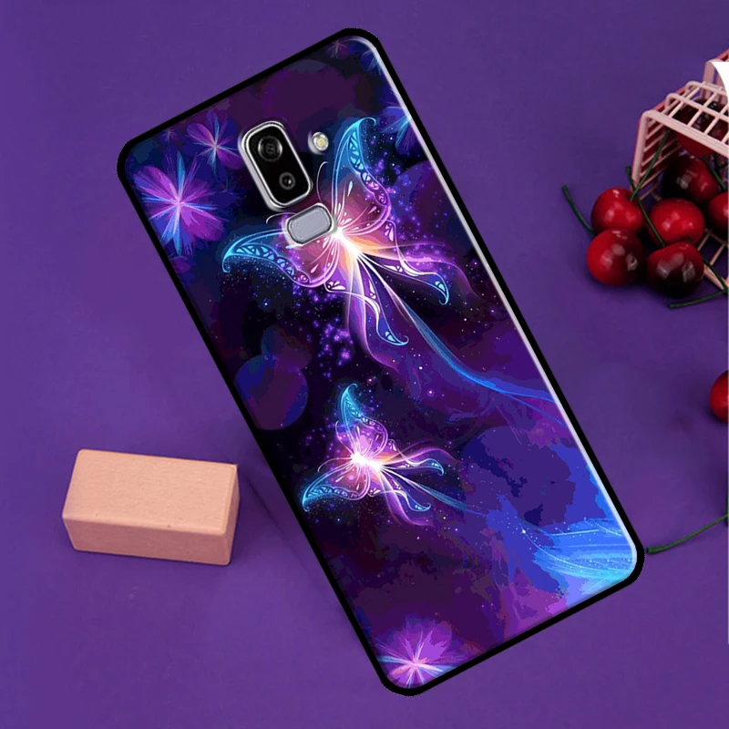 Neon Butterfly Case For Samsung Galaxy A3 A5 J1 2016 J3 J5 J7 2017 A6 A7 A8 A9 2018 J8 J4 J6 Plus Cover view 4