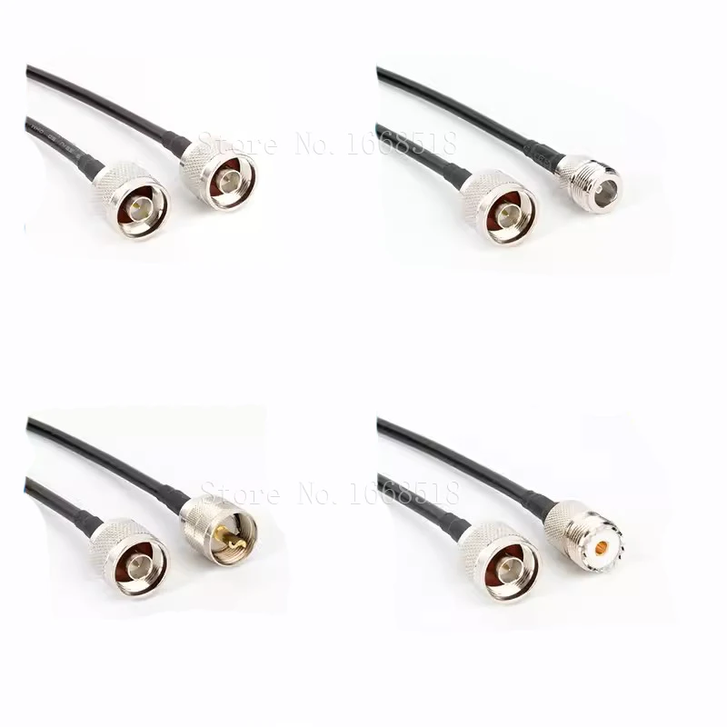 RG58 Coaxial Cable UHF PL259 male to N Male Female connector Pigtail Coax cable UHF to N to F male cable line 0.3M-30M