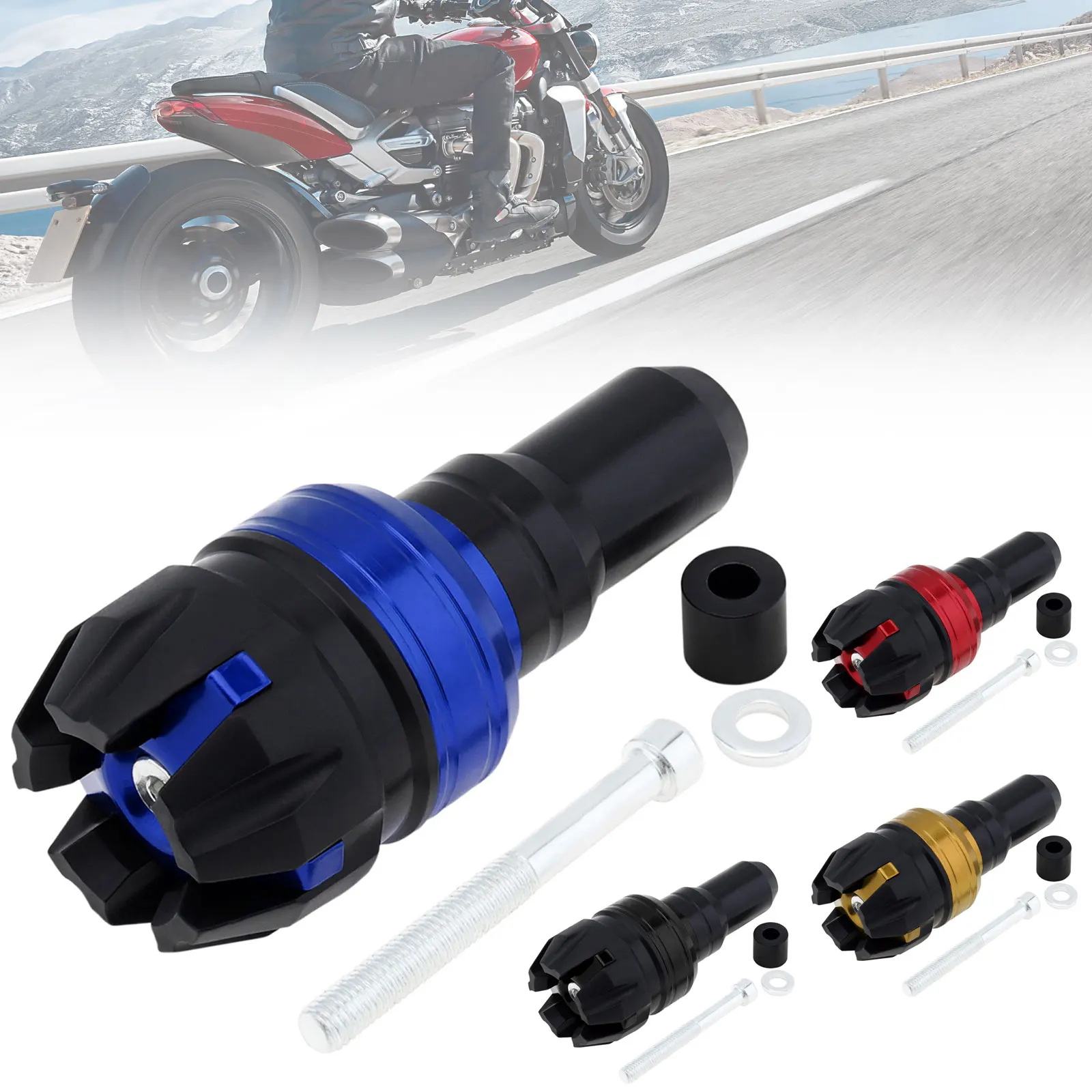 

8mm M8 Motorcycle Anti Collision Cup Fork Motorbike Frame Slider Crash Pad Collision Falling Protector Caps Screw Motocross