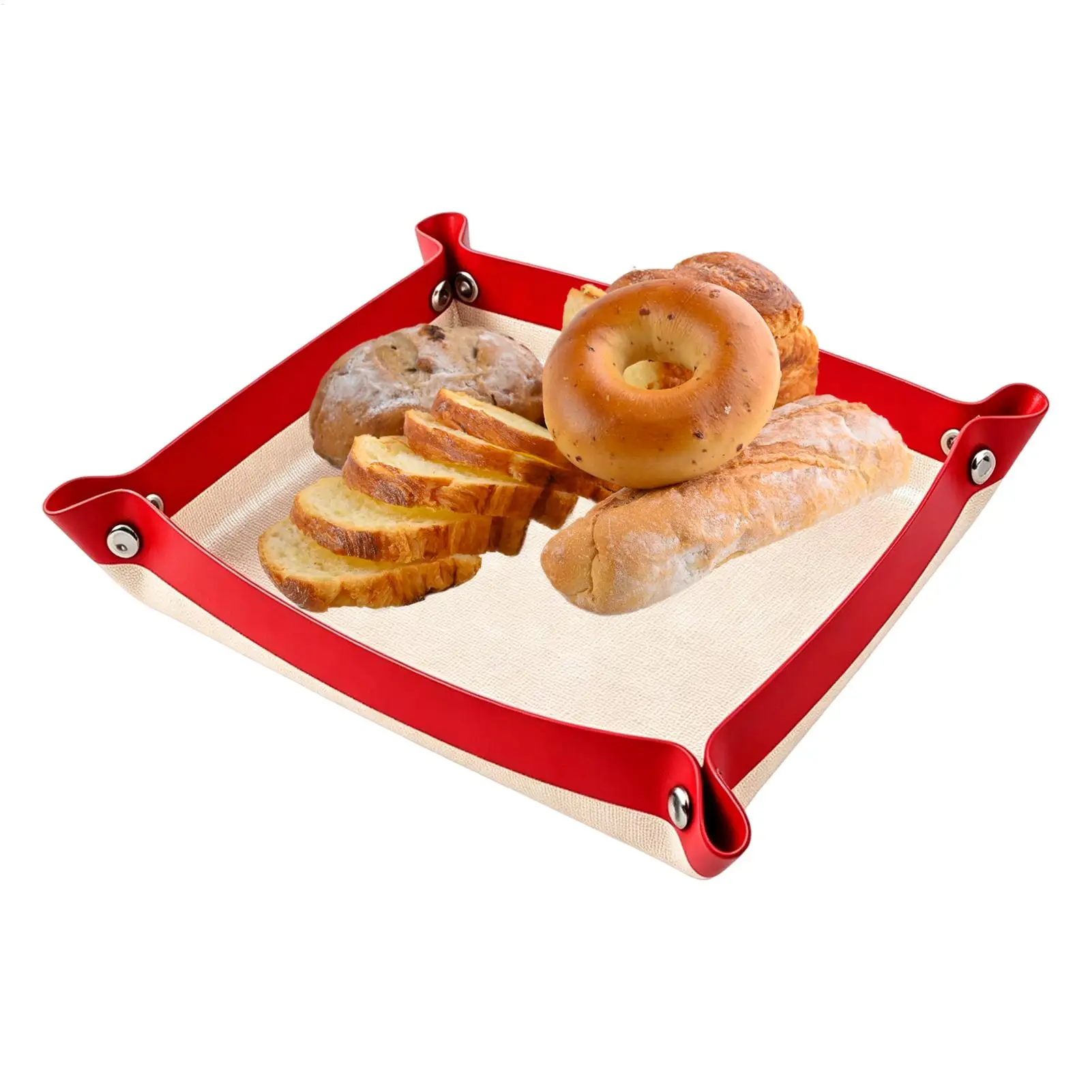 Leakproof Silicone Baking Mat, Raised Edge Spill Guard, Food-Grade Heat Resistant Fiberglass Weave, Convertible Pan Corner Clips