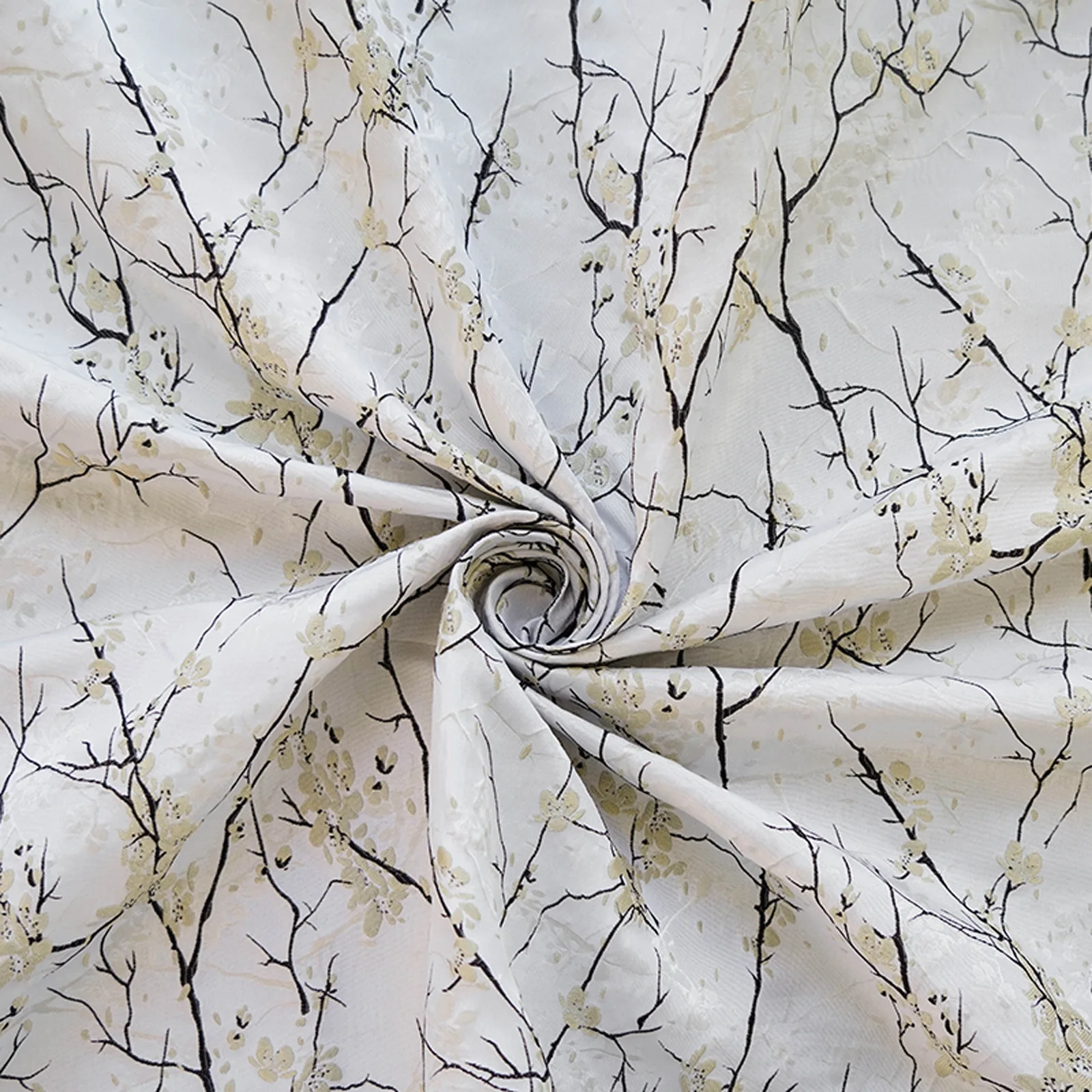 

Платье-юбка с принтом цветущей сливы, бежевая ткань, Ширина 165 см, 280 г/м, Y488