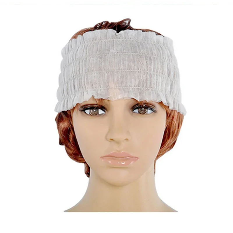 100 قطعة/الحزمة صالون تجميل المتاح Headbands مرونة غير المنسوجة تطعيم الرموش سبا غسل الوجه ماكياج الاستحمام أداة أسود/أبيض