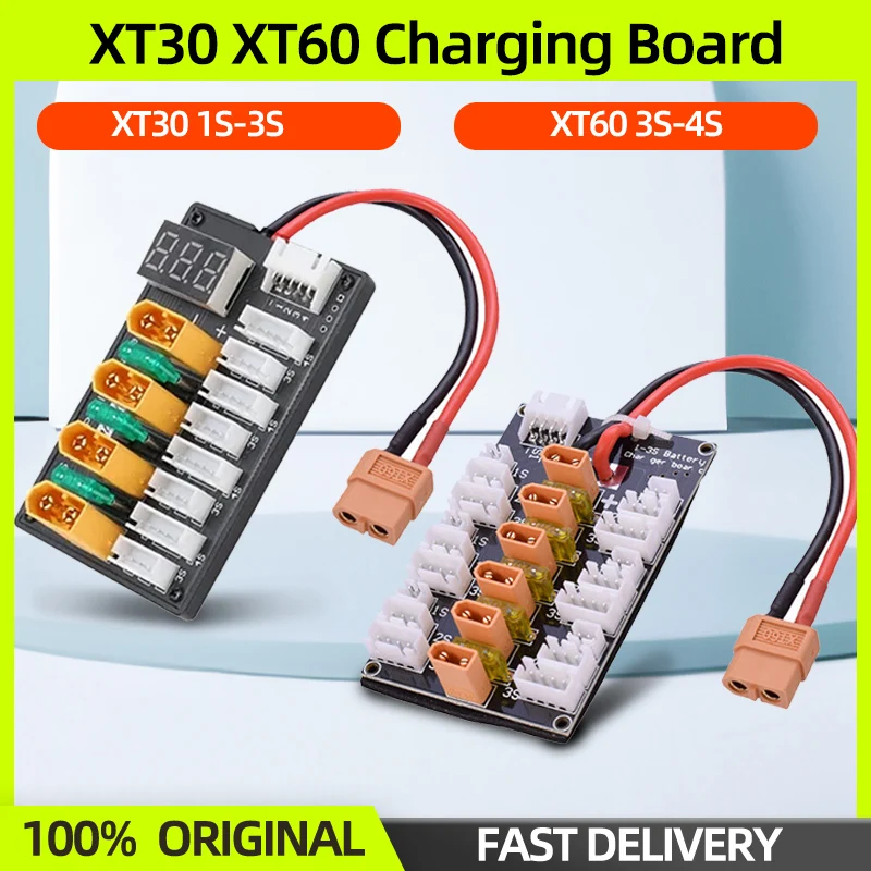 XT30 XT60 Lipo Battery Parallel Charging Board 1-3S/3-4S For RC FPV IMAX B6 Balance Charger Battery Parts Airplane Drone Car