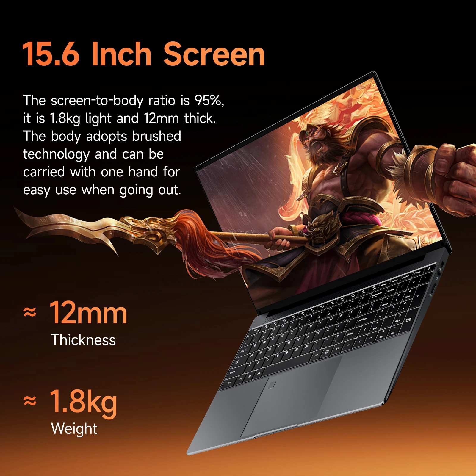 SUXI  MantaBook Pro [Limited-Time Deal] 15.6" Touchpad Fingerprint Laptop | 16GB RAM + 256GB Storage | Intel N5095 Quad-Core