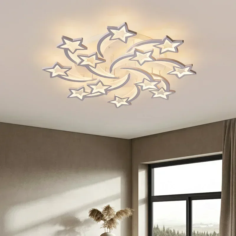 

Creative Stars LED Ceiling Light Indoor Fixtures for Living Room Decoration Lighting Led Lights Home Decor with Remote Control