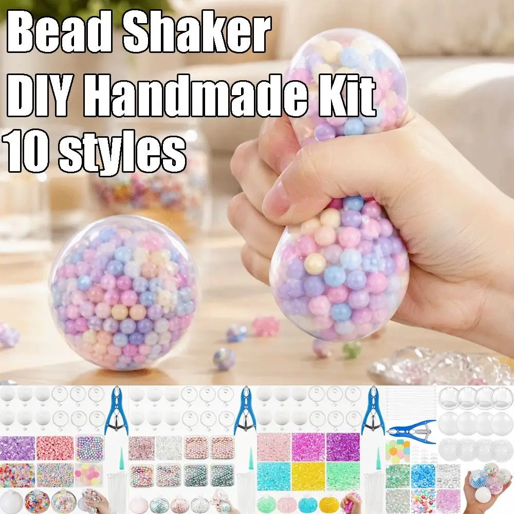 Soft Squishy Squishy Ball Kit Hollow Empty Shell Tactile sensory Bead Squishy Kit Stress Relief DIY Handmade Kit Fidget