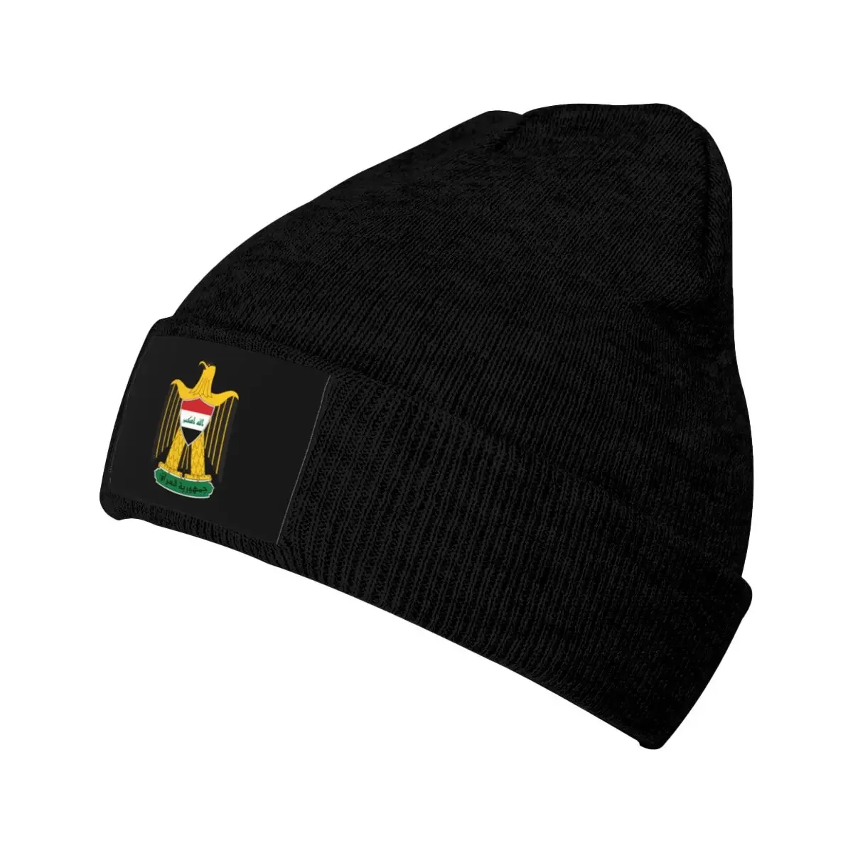 Emblem Of Iraq Beanie Cap Unisex Winter Warm Bonnet Homme Knitted Hats Outdoor Ski Iraqi Flag Eagle Skullies Beanies Caps