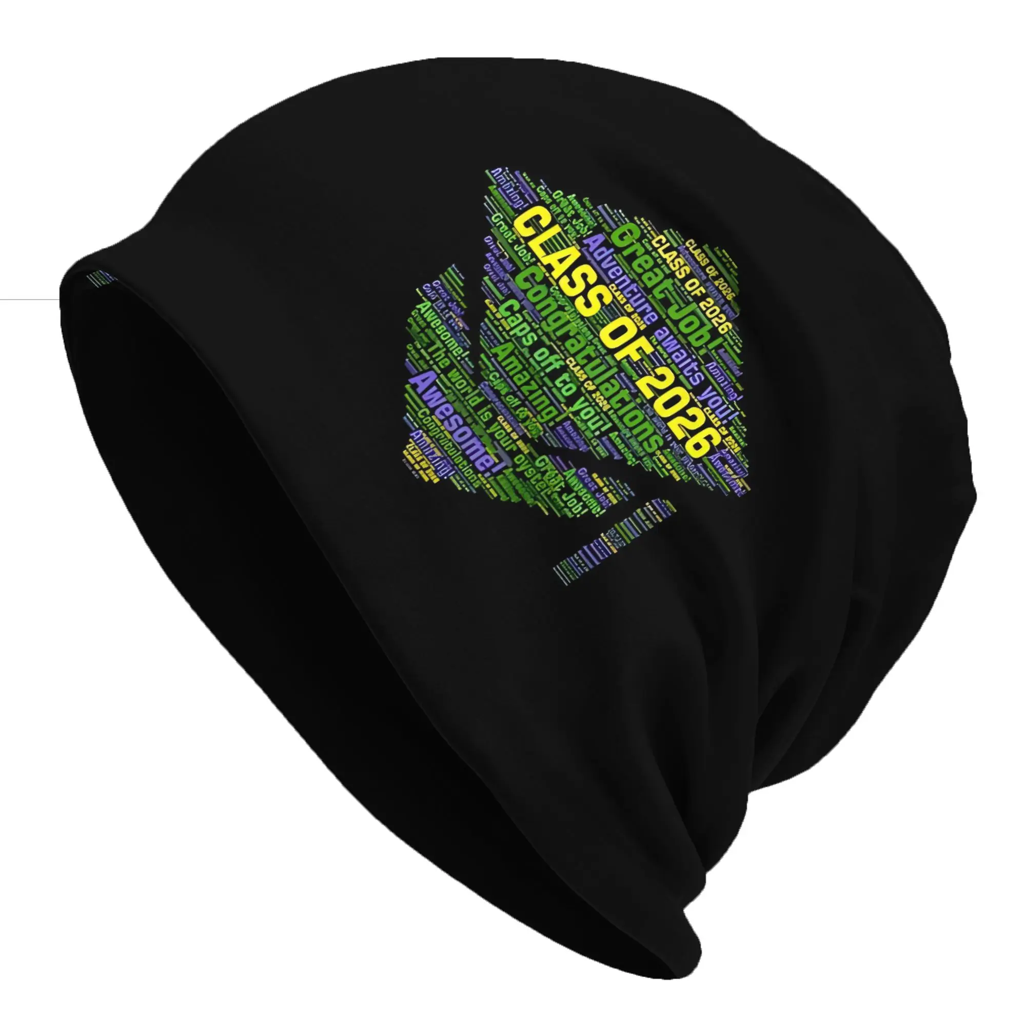 Graffiti  Graduation in 2026  Fashion Hats Class Of 2026 Thin Hat Bonnet Special Skullies Beanies Caps Men Women's Earmuffs