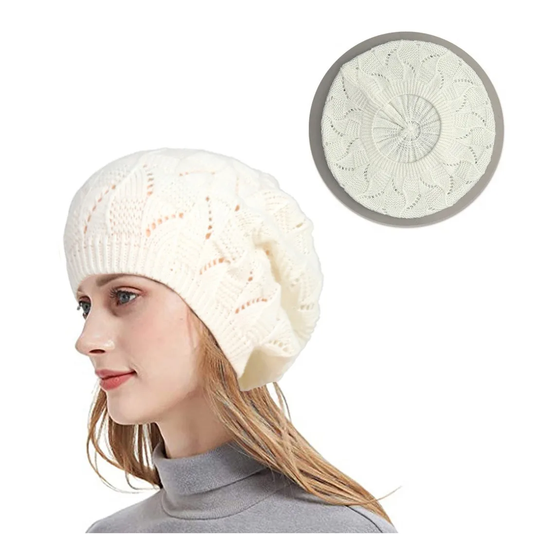 

Summer Mesh Breathable Beret, Lightweight and Soft Artist Hat, Fresh and Artistic Bud Hat,Fashionable Hat