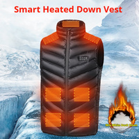 Smart Heating Down Vest USB Rechargeable Men's Jacket Warm Electric Heat Motorcycle Rider Vest Street Gear Cycling Equipment