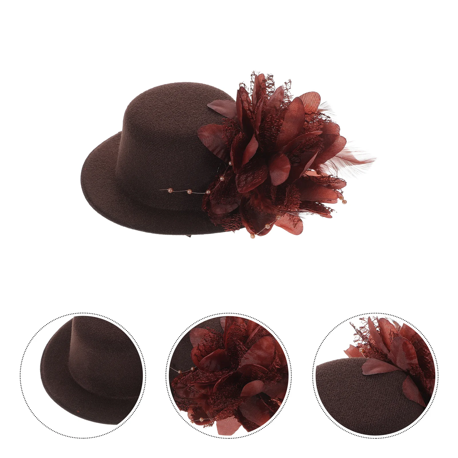 

Elegant Lace Flower Hair Clips Fashion Barrette for Bride Bachelorette Party Christmas Wedding Guest Headwear Accessory