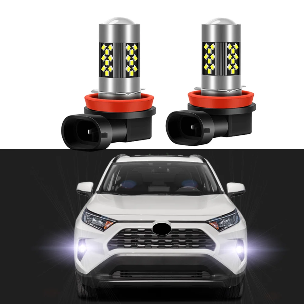 

2Pcs LED Fog Lamp Bulbs For Toyota RAV4 RAV 4 2006-2018 2019 2020 2021 White ice blue Front Fog Light Bulb Canbus