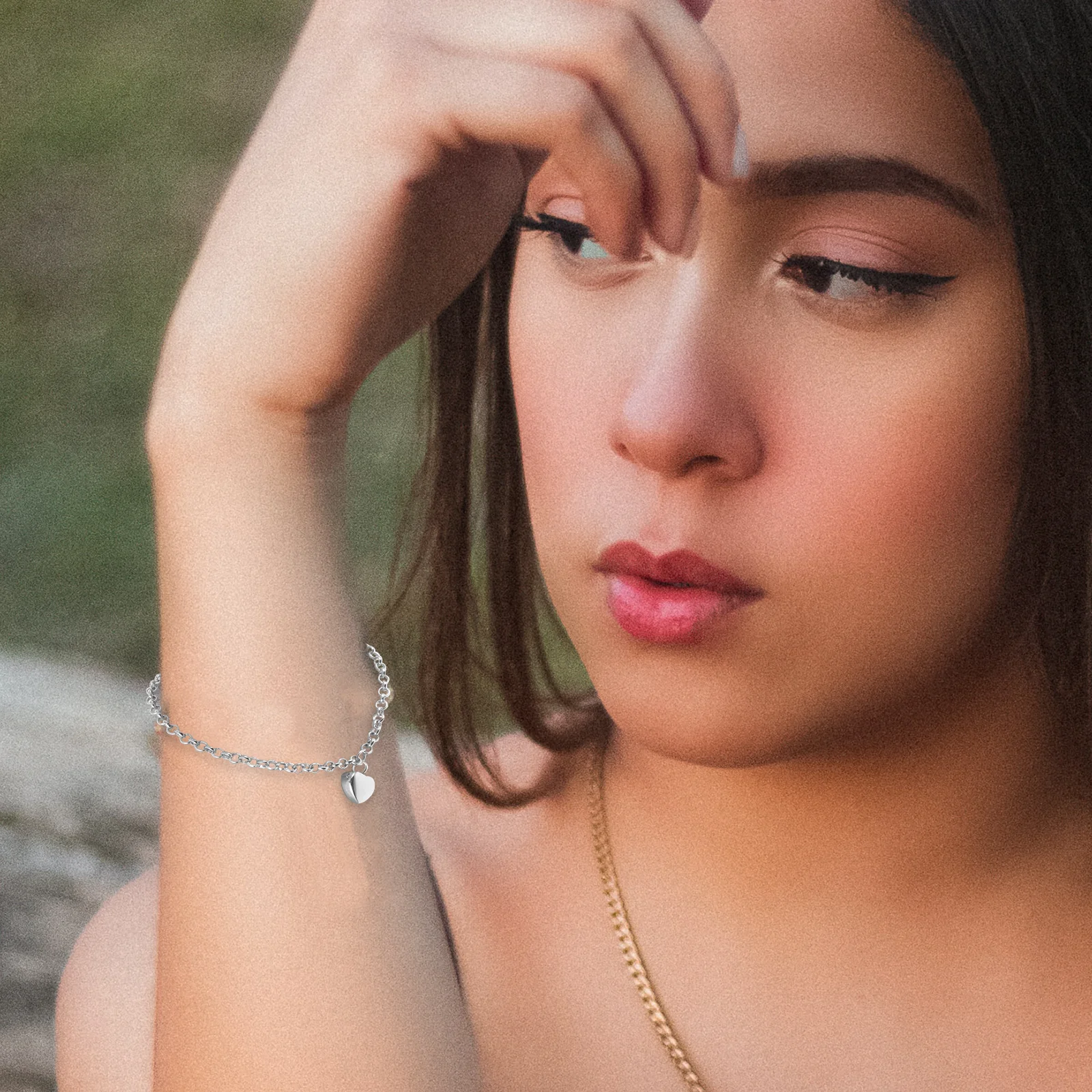 

Paw Print Urn Bracelet Charm Bracelets for Ashes Silver Cuff Women of Loved Ones