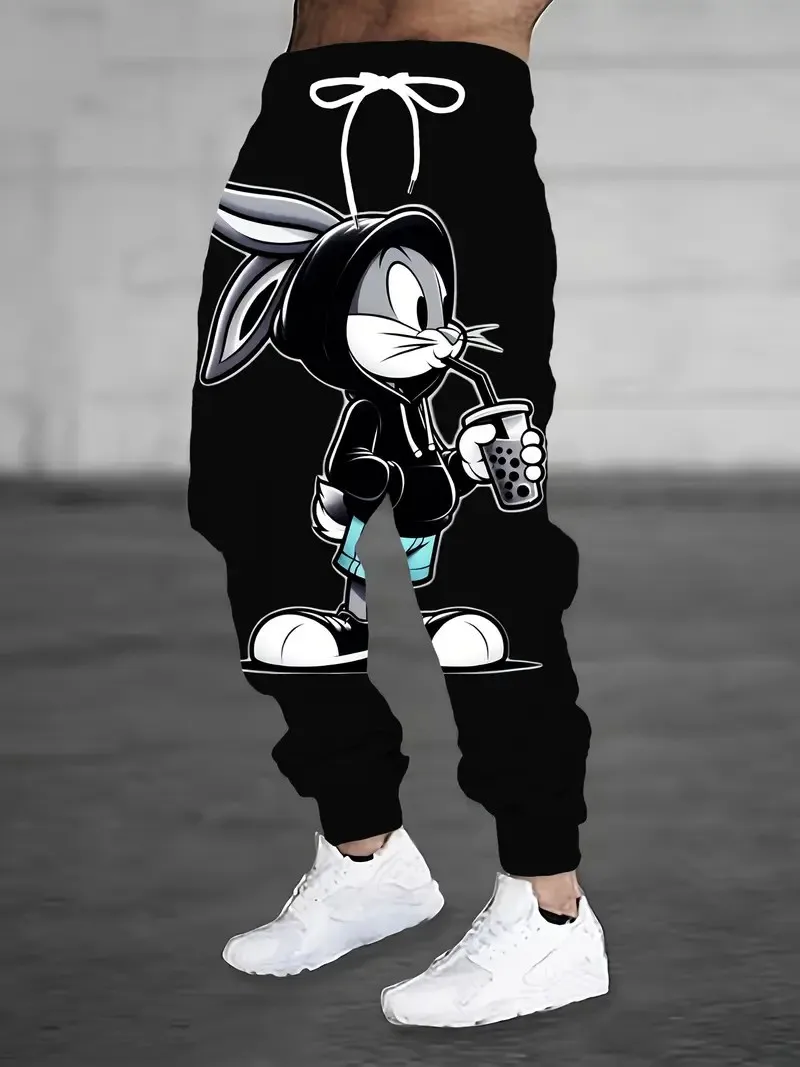 

The new men's trousers for Spring and Autumn 2025 are comfortable soft casual and fashionable with rabbit prints