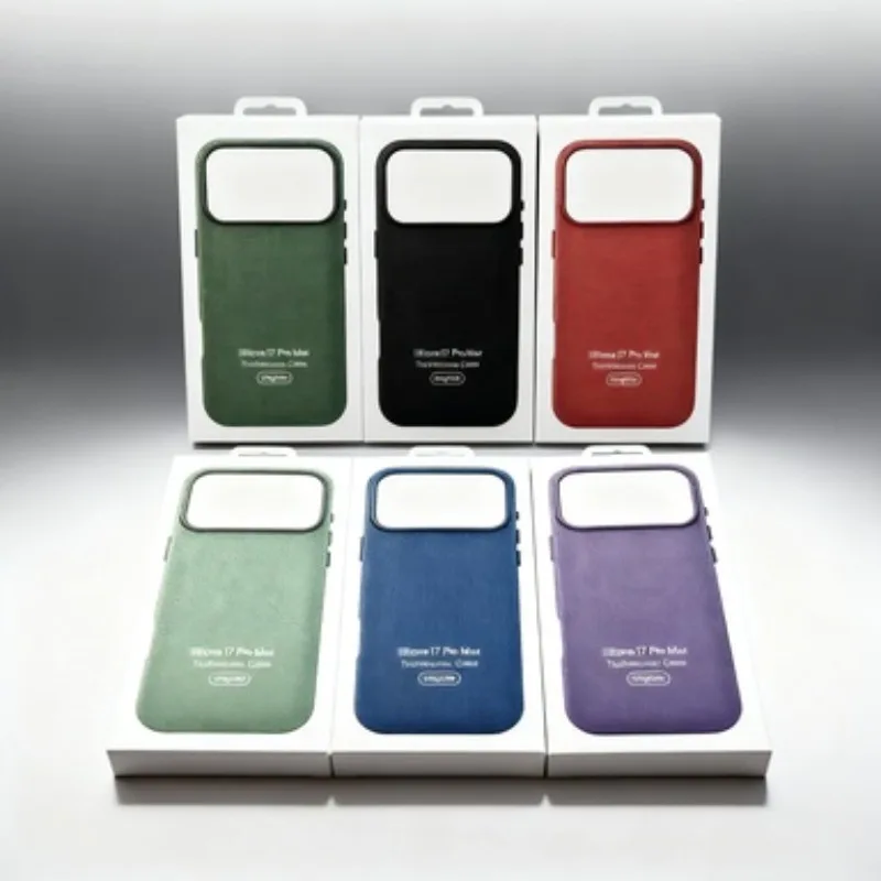 

Официальный чехол для беспроводной зарядки MagSafe для iPhone 17Pro Max/17Pro, магнитный материал, полностью защитный чехол для бизнес-дизайна