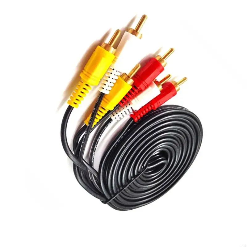 Cable blindado G8DF 3RCA a 3RCA para transmisión sonido y vídeo sin ruido