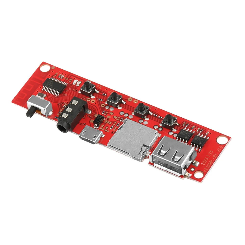 Multifunctional Bluetooth Audio Circuit Board Bluetooth Module Amplifier Board Micro USB 5V DIY Bluetooth Module with LED Light