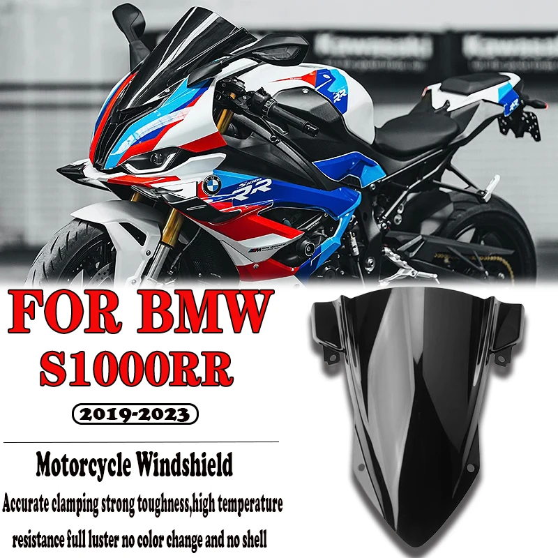 

Motorcycle For Bmw S1000RR S1000 RR 2019-2023 2021 2022 Double Bubble Front Windscreen Windshield Shield Wind Deflector parts