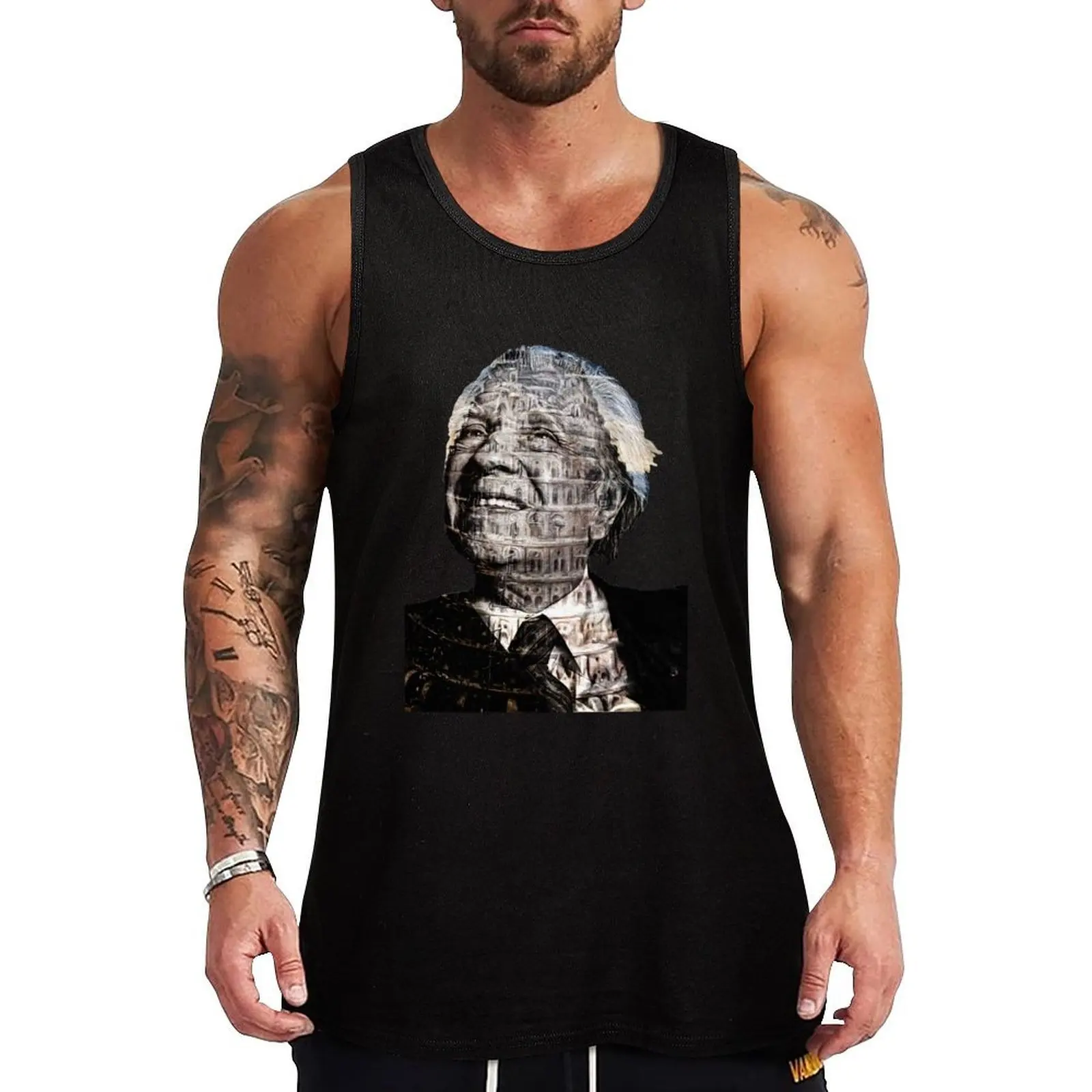 Camiseta sin mangas Borges Tower, corte relajado, informal, para uso diario