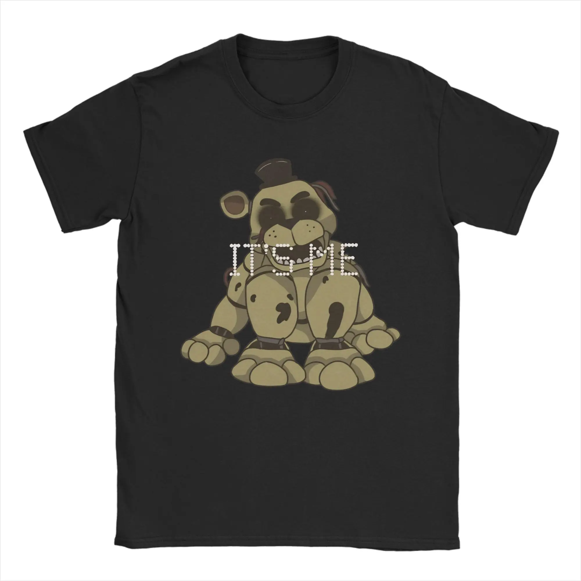 Camisetas FNAF At Freddys Golden Freddy ITS ME para hombre, ropa 100% de algodón, camiseta loca de manga corta con cuello redondo, camiseta 4XL 5XL