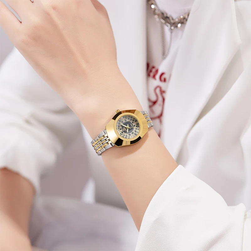 CAINUOS Top Luxury Quartz Watch Fashion Leisure Gold Women's Watch 30M Life Waterproof Watch