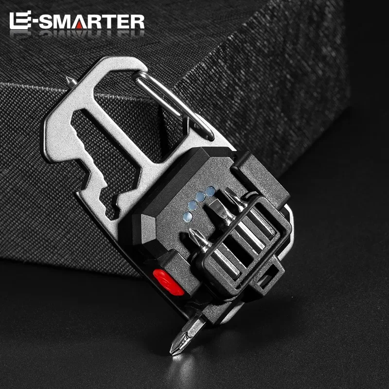Rechargeable Mini LED Small Flashlight Keyring Screwdriver Wrench Feature Portable Flashlight Strong Magnetic Adsorption Lamp