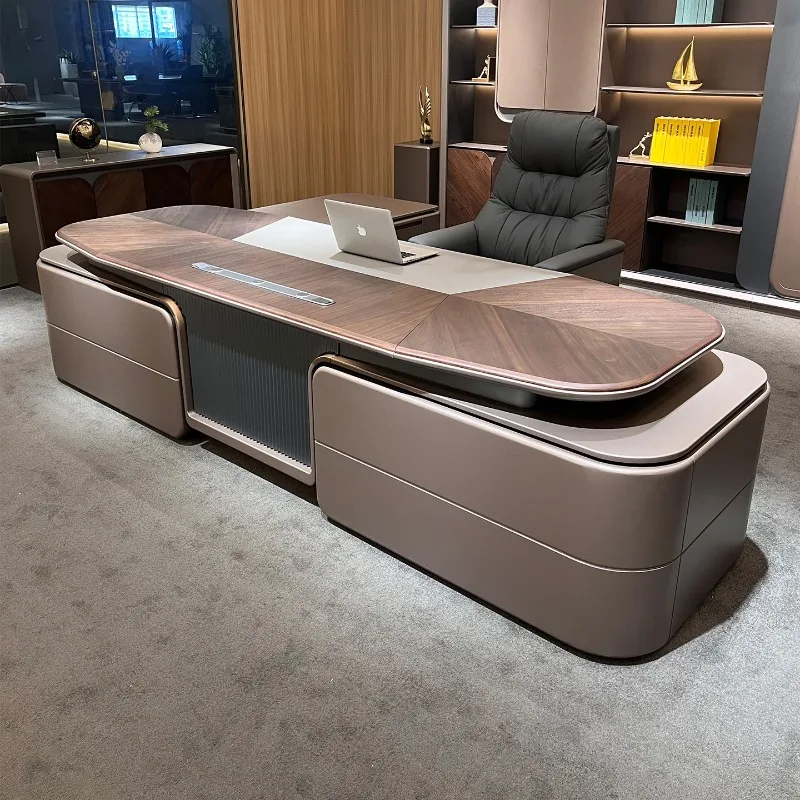 European Aesthetic Office Desk Luxury Modern Computer Executive Office Desk Reception Design Mesas Escritorio Home Furniture