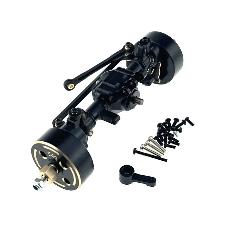 Metal Upgrade Front Axle Assembly with Weight & Servo Arm for MJX 1/18 H18P RC Car Spare Parts