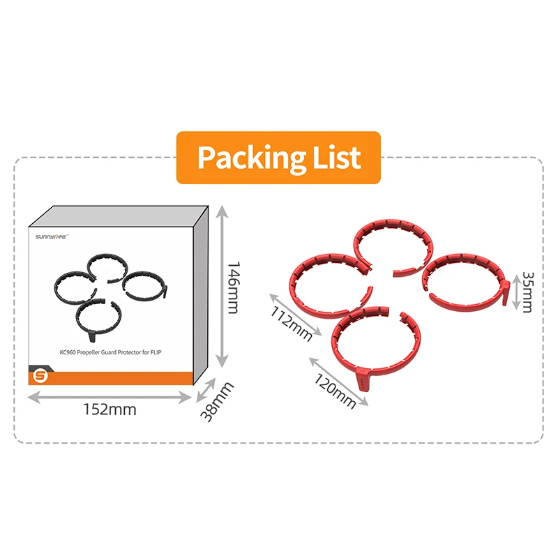 Voor DJI Flip Drone Propeller Guard Case Quick Release Armen Anti Drop Volledige Surround Bumper Ringen Protector Cover Accessoires