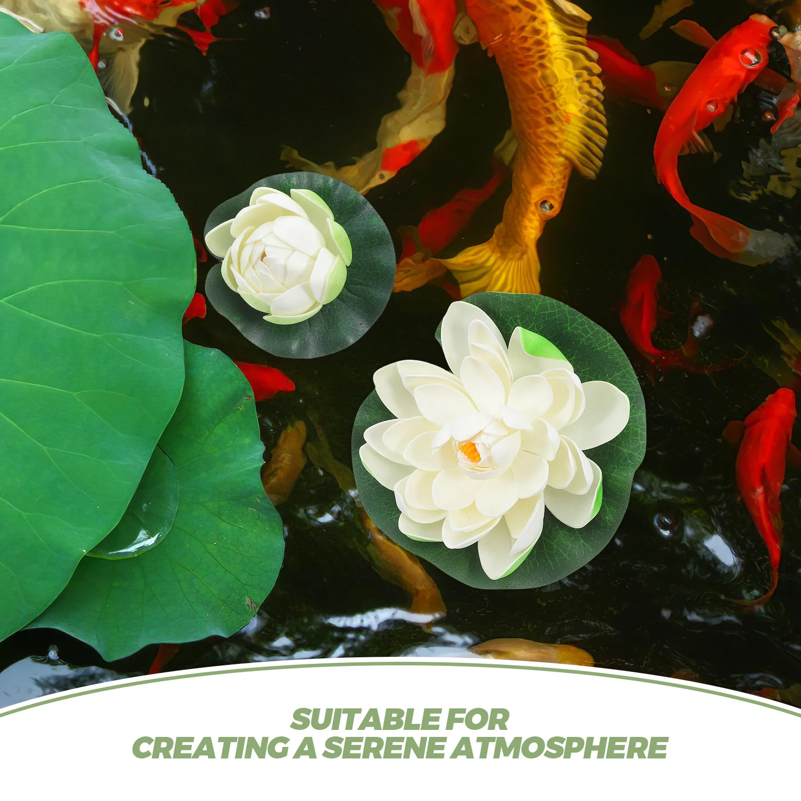 5개입 사실적인 인공 수련 꽃 시뮬레이션 연못 장식품 수족관 어항 식물 부유 꽃